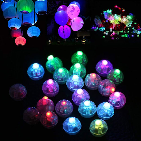 LED Ballonglampe, 30 stk Mini Lantern Blinklys for Bryllup, ZQKLA