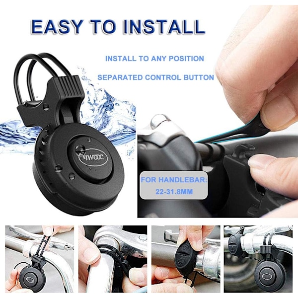 Pyöränkello Elektroninen - Mini Polkupyörän Torvi 130 db Kova USB Lataus, ZQKLA