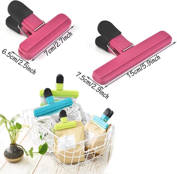 9 stycken påsklämmor med plastklämma för förpackning K