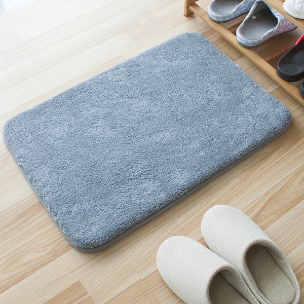 Microfiber Bathroom Rugs (18x28 Inch,Light Gray) Shaggy Soft,ZQKLA