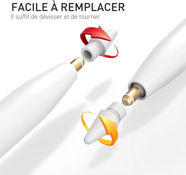 Nibs til Apple Pencil 2 & 1. generation, 3-pak Høj Følsomhed, ZQKLA