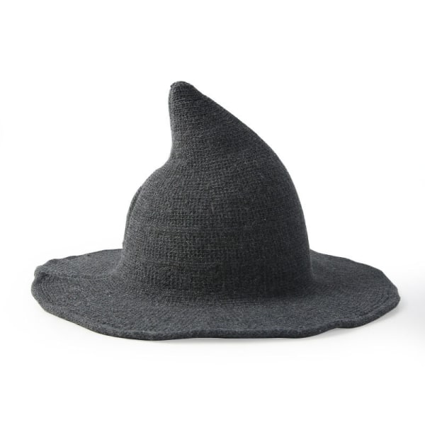 Häxhatt för kvinnor Modern stickad ullhatt för Halloween, ZQKLA