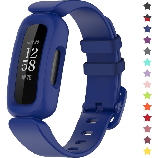 Yhteensopiva Fitbit Ace 3:n kanssa lapsille, pehmeä silikoninen vedenkestävä, ZQKLA