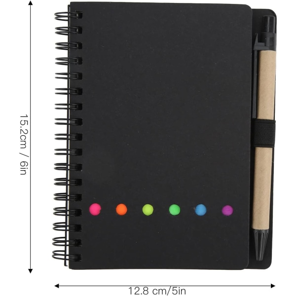 Spiral Notebook, Pocket Notebook med Kraft Cover, Spiral No,ZQKLA