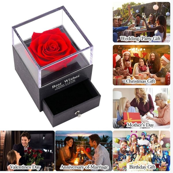 Fødselsdagsgave til mor, Eternal Rose Box, Gaveæske med Prese, ZQKLA