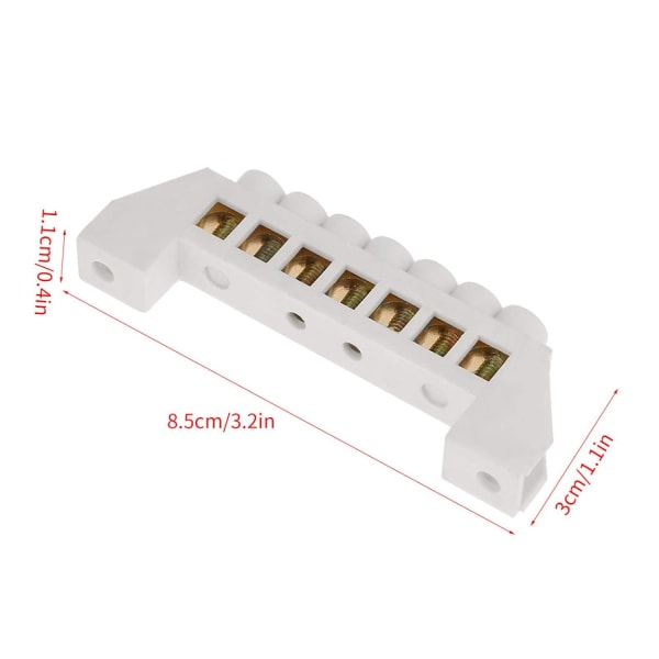 10 stk 7-huls broklemmer Messing Skrue Power Distr,ZQKLA