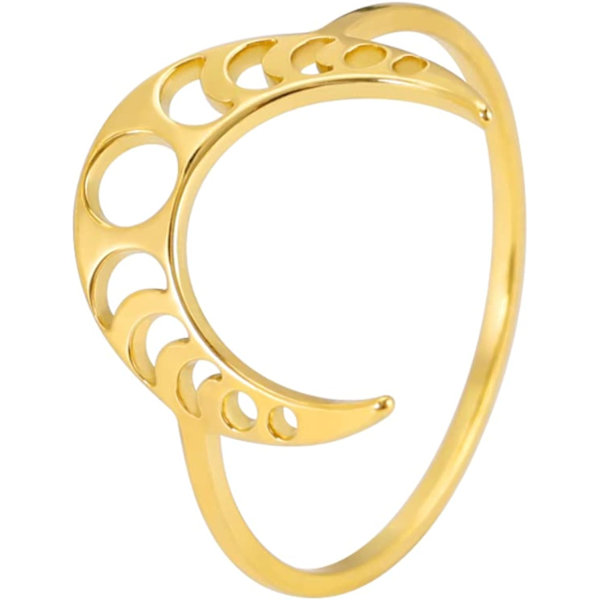 Måne Ring Halvmåne Ring Astrologi Ring Månefase Ring, ZQKLA