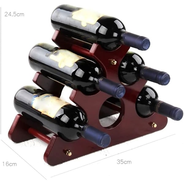 Keittiötyylinen puinen viiniteline Royal Wine -viinipulloteline D,ZQKLA