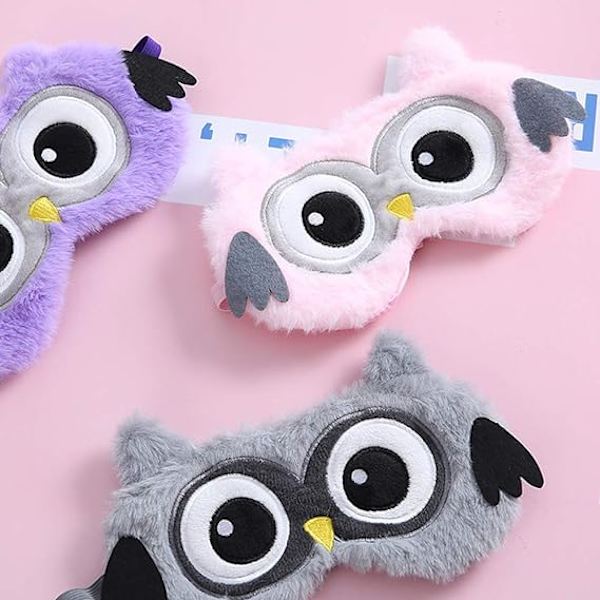 Sömnmask för djurögon - Söt och rolig 3D-mjuk fluffig tecknad ögonmask