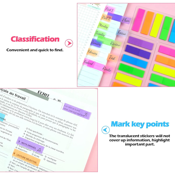 Sticky Notes Post It Bok, Bokmerke Sticky Notes, Indeksfaner, ZQKLA
