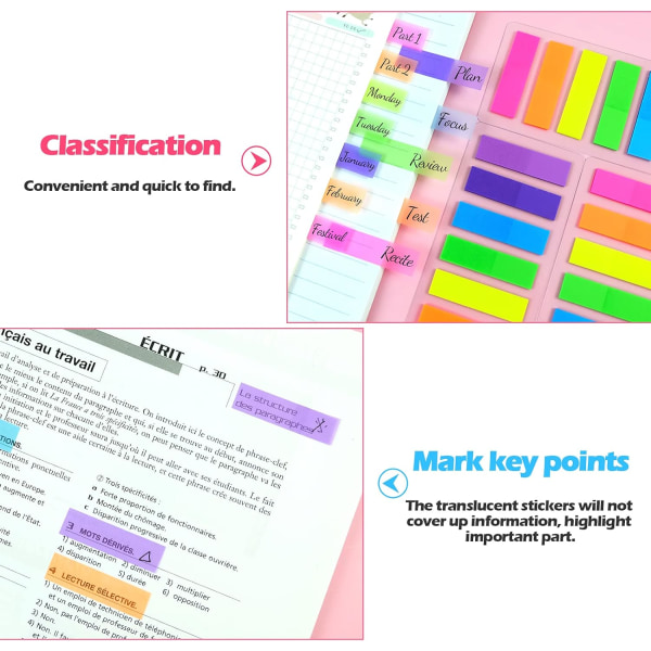 Sticky Notes Post It Book, Bookmark Sticky Notes, Index Tabs, ZQKLA