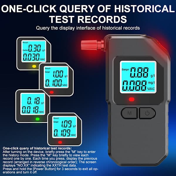 Portable Alcohol Tester with LCD Display - Accurate and Convenient,AB