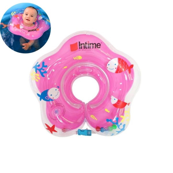 （Pink）Baby svømme ring, oppustelig flydehjælp, baby flydehjælp, ZQKLA