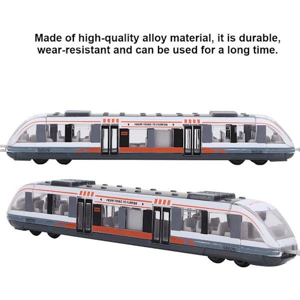 Legetøjstog Simulation Subway Model Alloy Sliding Diecast Meta, ZQKLA