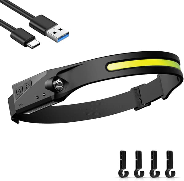 Dewenwils Ladattava LED Otsalamppu USB, Otsavalaisin