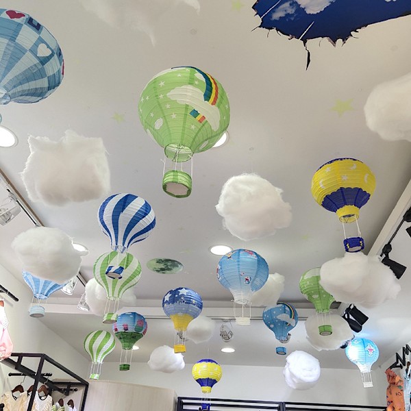 4 stk. Børnedag Varmtluftballon Papirlaterne Dekoration, ZQKLA