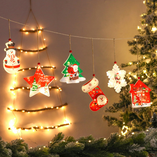 LED Julstränglampa USB Snögubbe Snöflinga Fönsterdekoration, ZQKLA