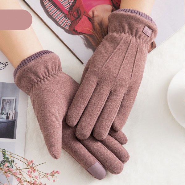 Womens Winter Warm Touchscreen Handskar Thermal mjukt foder El,ZQKLA