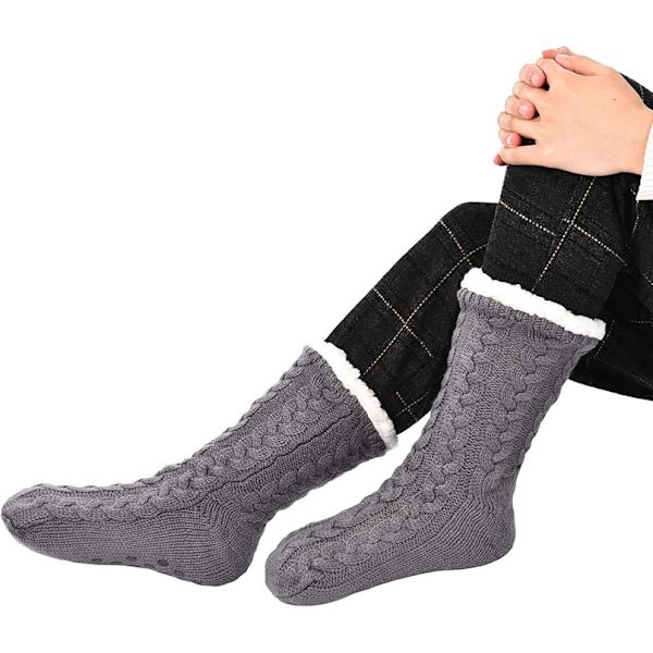 2 par varma toffelsockor för damer, julstrumpor, mjuka, Fle, ZQKLA
