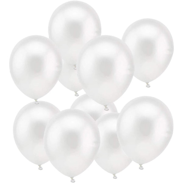 White Pearly Balloon, 100 White Helium Latex Balloons 30cm f,ZQKLA