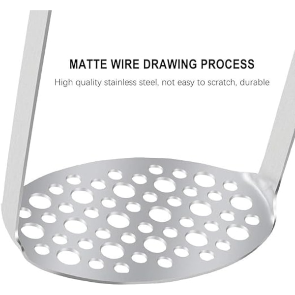 Potatismaskare i rostfritt stål (Svart 11×7,5×17,5 cm), Potatismaskare