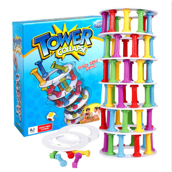 Tower Stacking Game, finmotorisk skicklighet Montessori Building Bl,ZQKLA