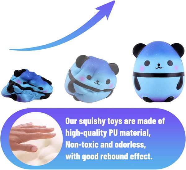 Squishies Panda Egg Galaxy Collection - Uutuus Stressilievityslelu, ZQKLA