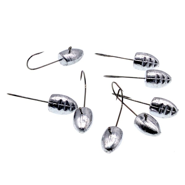 Set med 10 jiggskallar för öringfiske, gös, Jigg Head krokar, ZQKLA