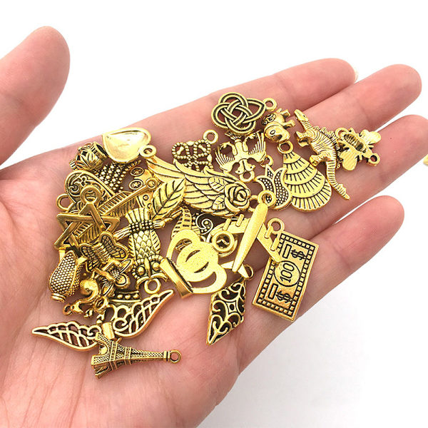 100 st Vintage Skelettnyckel Charm, Blandade Antik Stilar, ZQKLA