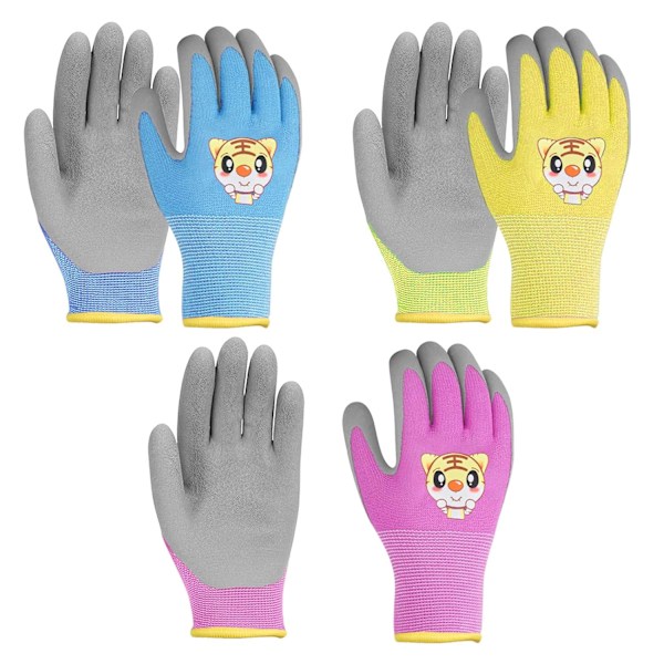 3 par latex hagehansker for barn i alderen 3 til 5, ZQKLA