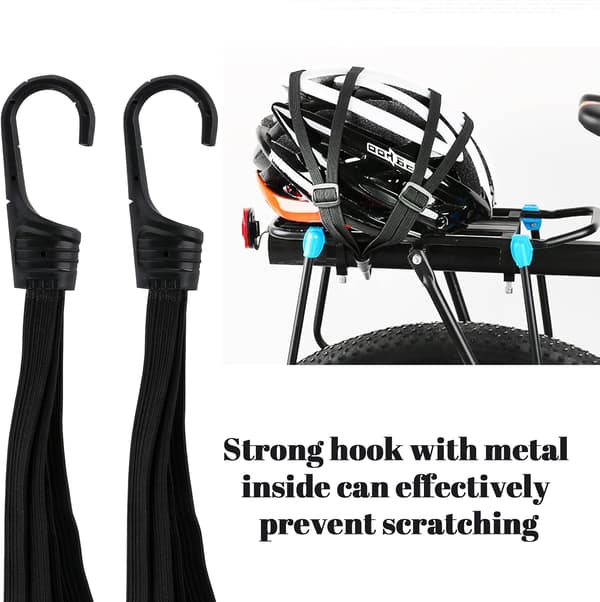 （60cm）3 Elastiska Bagagelås med Dubbla Krokar, Infällbara, ZQKLA