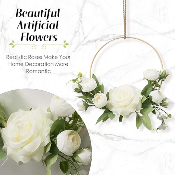 Bröllop Båge Krans Väggblommor, Dekorativ Krans Konstgjord Bl