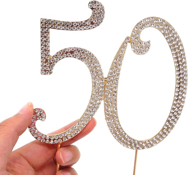 50 Kagepynt Premium Glitrende Krystal Rhinestone Kagepynt Kage