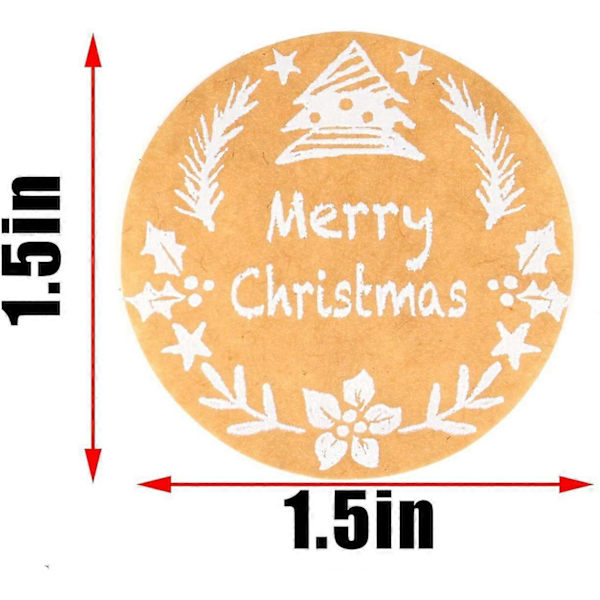 500 Stykker Kraft Snøflagg Klistremerker Juler Etiketter Selvklebende Klistremerker Vinter Gaveforseglinger