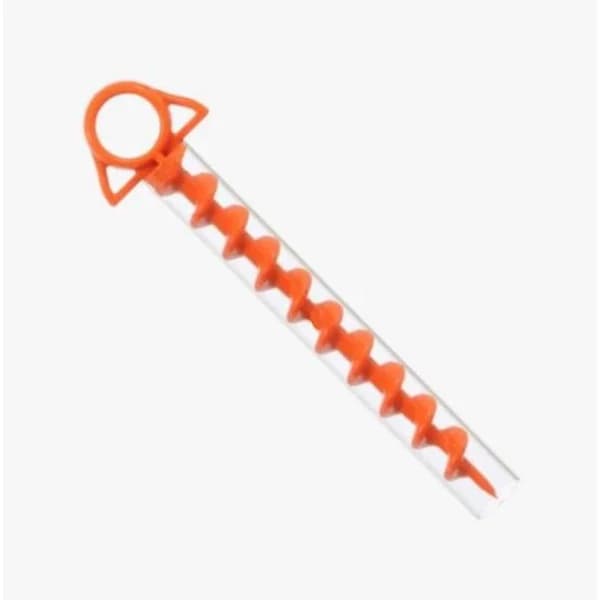 Utomhus Strand Camping Tält Spiral Plastspikar (orange) 4 Stycken