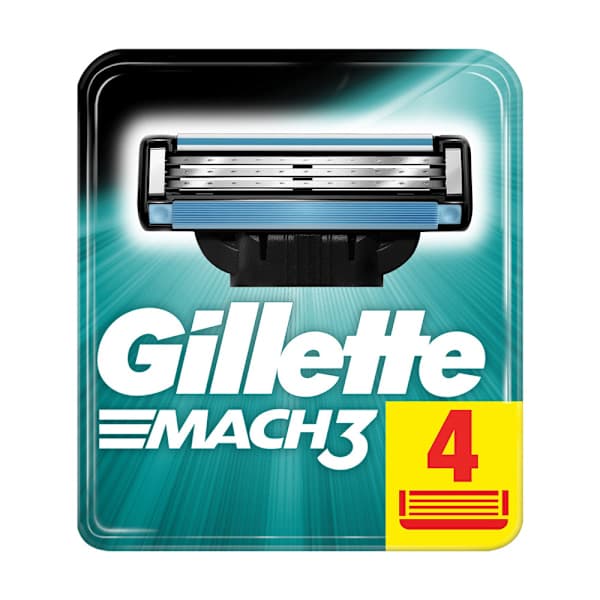 Gillette Mach 3 -terät 4 kpl,su