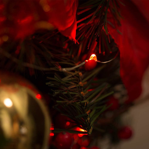 Batteridrivna 6.6Ft/2M 20 LED-ljusslingor Blinkande Chris,ZQKLA