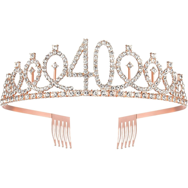 Rose Gull Bursdag Skjerf Krone 40 & Fabulous Skjerf og Tiara