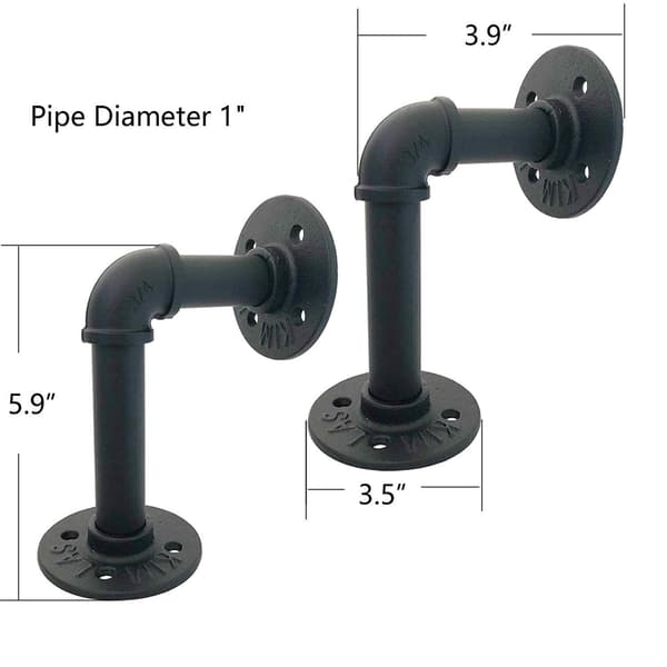 Retro Metallväggfäste, Industriell Väggmonterad Hyllfäste