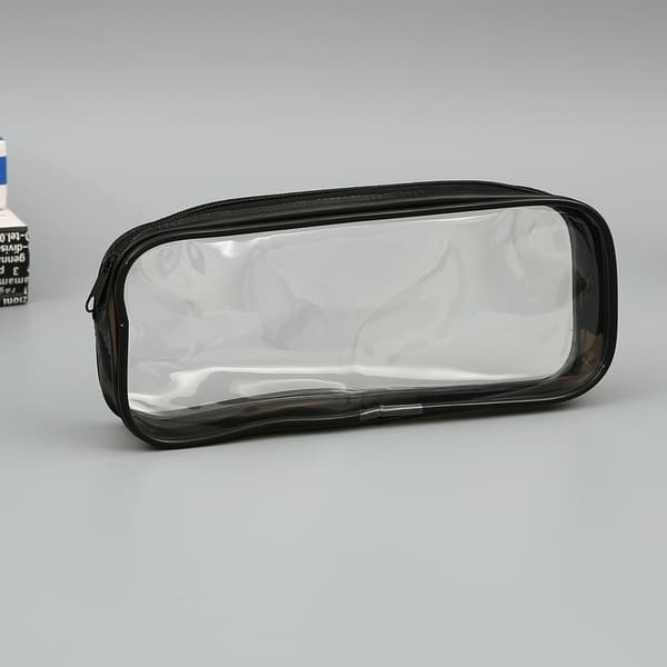 2 st (vit + svart) PVC-pennfodral Transparent Mode, ZQKLA