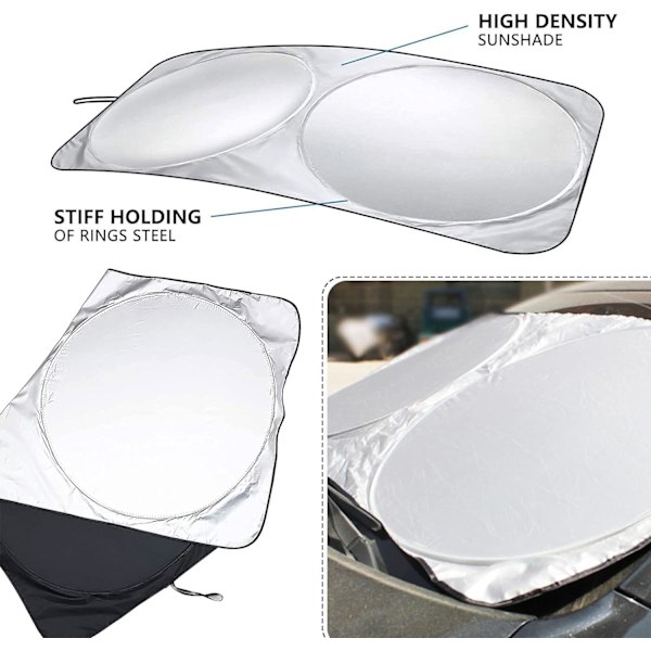 Basics Vikbar UV-Solskydd för Framruta 150 x 69 cm, ZQKLA