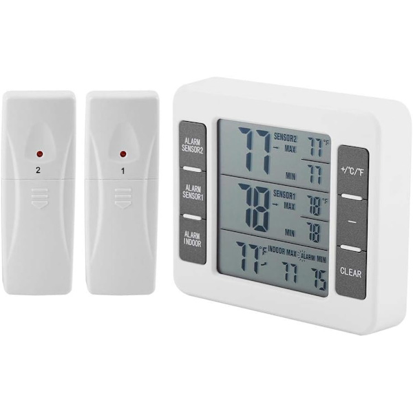 Trådlös Digital Kylskåpstermometer med Display, ZQKLA