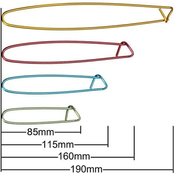 Sett med 8 aluminiumsstingstoppere Strikkepinner Hekle F,ZQKLA