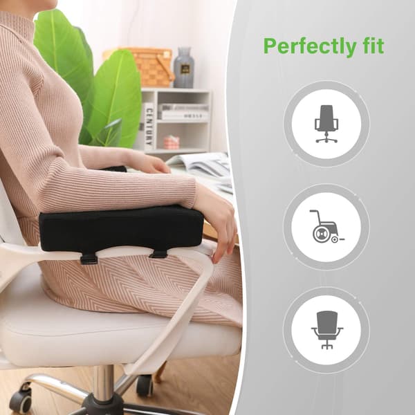 1 Par Ergonomiske Ekstra Tykke Armlænspuder til Kontorstol