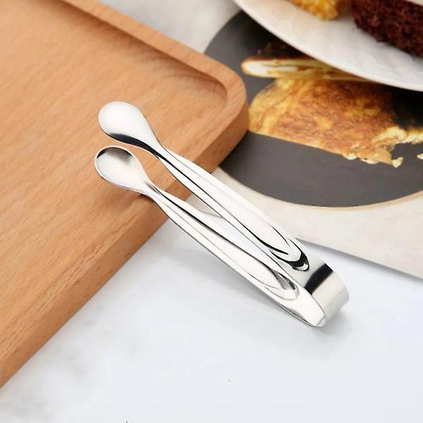 2-pak rustfrit stål kaffesukker tang Bbq grill tang