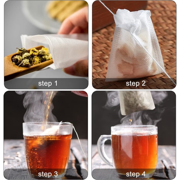 Förpackning med 400 Engångs Te-filter av Papper, Engångs med Dr,ZQKLA