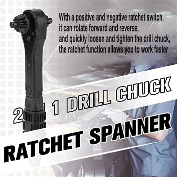 12,7 mm 17,5 mm Sort Chuck Nøgle, Chuck til Elektrisk Boremaskine C,ZQKLA
