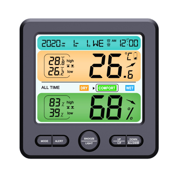 Digital Hygrometer Inomhus utomhustermometer Trådlös temperatur