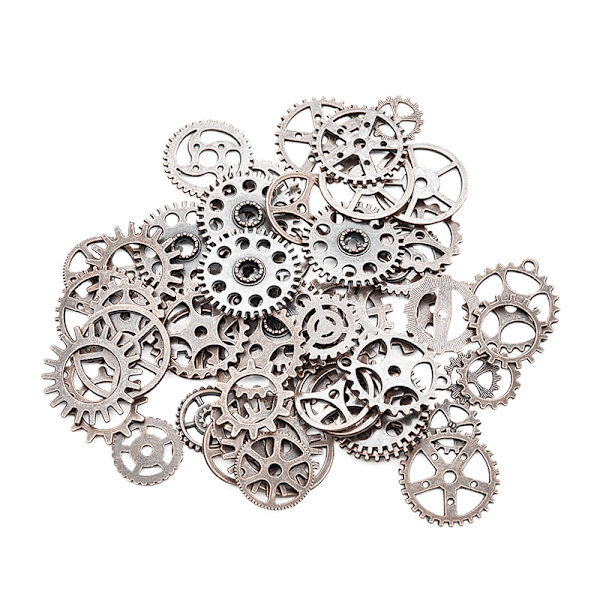 9-väriset sekoitetut metalliseosmekaaniset steampunk-vaihteet retro DIY Han, ZQKLA