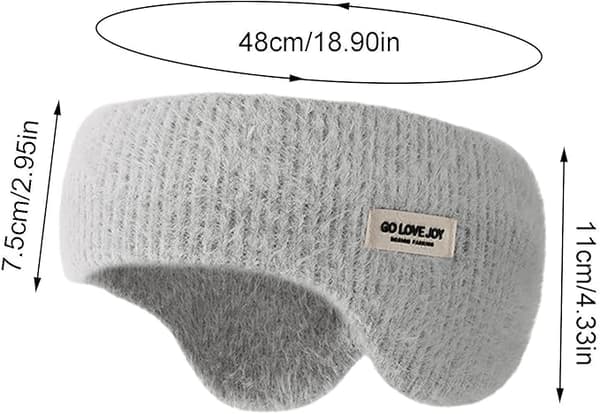 Ørevarmer til Søvn, Lydtætte Ørevarmer, Støjreducerende Ørevarmer, Fleece Ørevarmer til Søvn, Studerende der Sover Gray